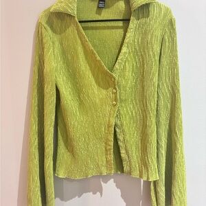 Vibrant Green Textured Shirt